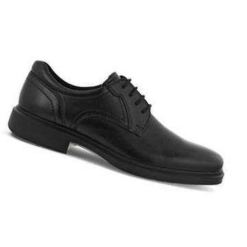 Men's Ecco Helsinki 2.0 Plain Toe Tie Dress Shoes Black | Canada 516JPQ